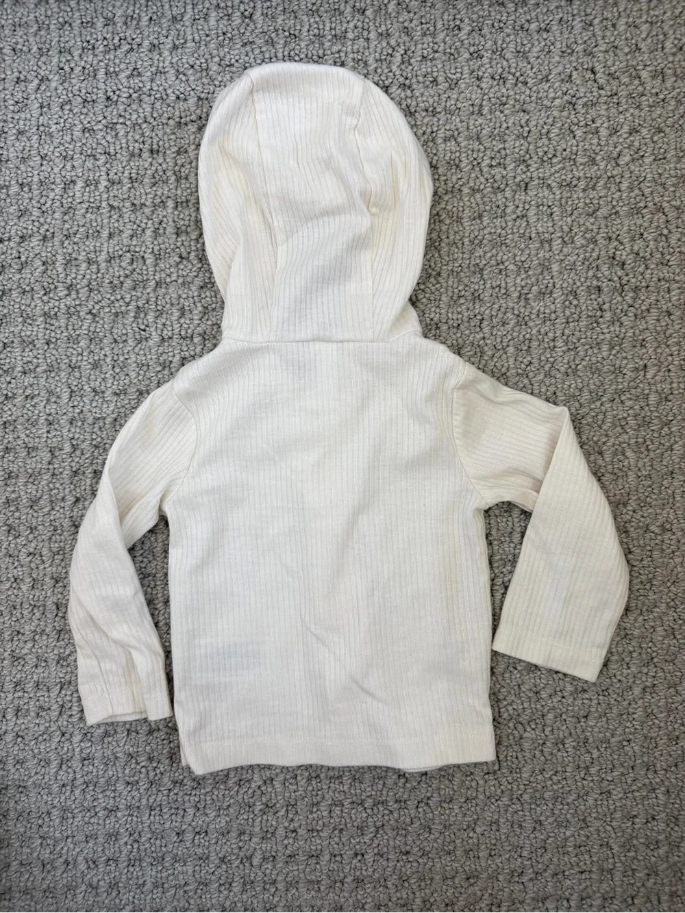 Carters 12 Mo. Neutral Ribbed Hoodie & Jogger Set - Cream